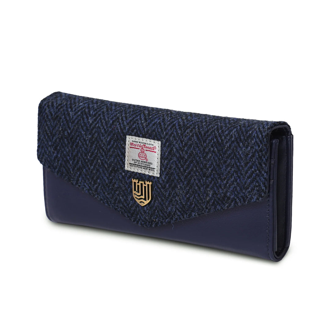 Large Clasp Navy Purse