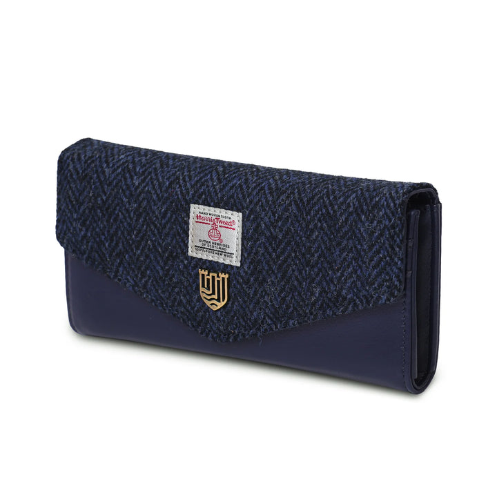 Large Clasp Navy Purse