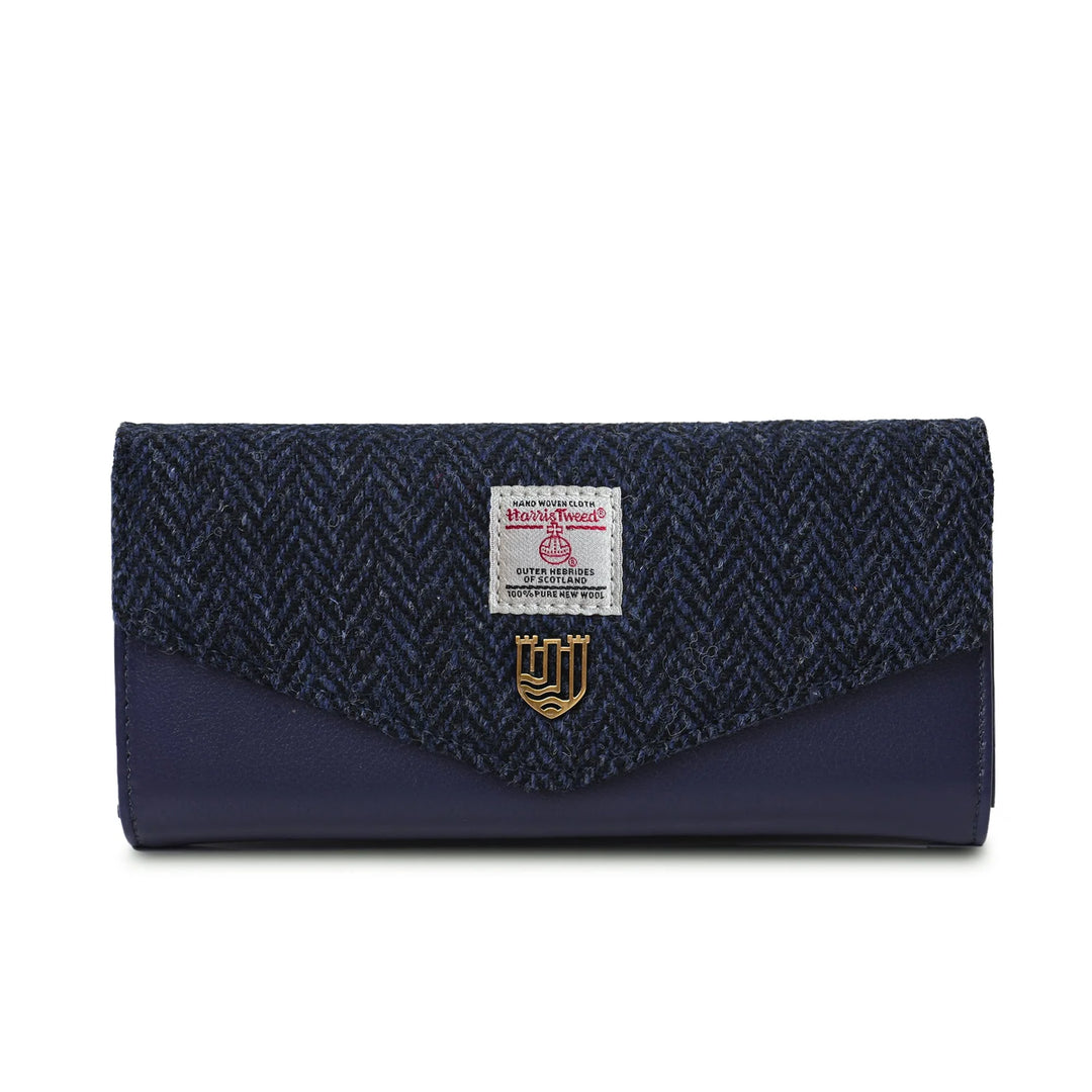 Large Clasp Navy Purse