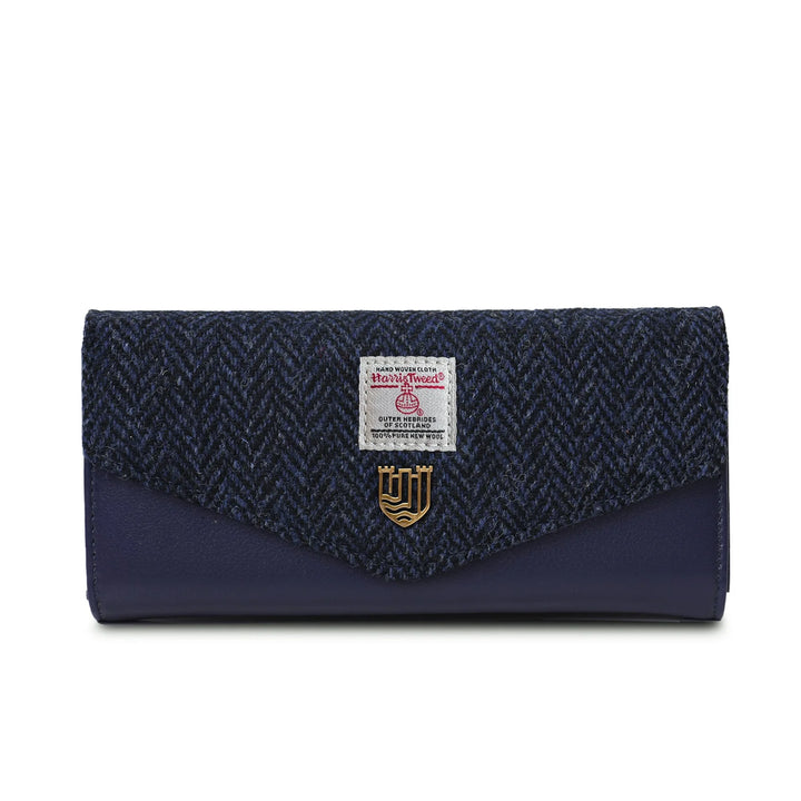 Large Clasp Navy Purse