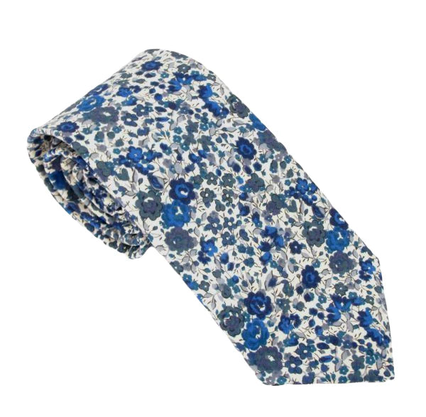 Emma & Georgina Green Cotton Tie Made with Liberty Fabric