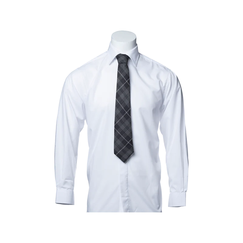 Mens Grey Granite Tartan Tie