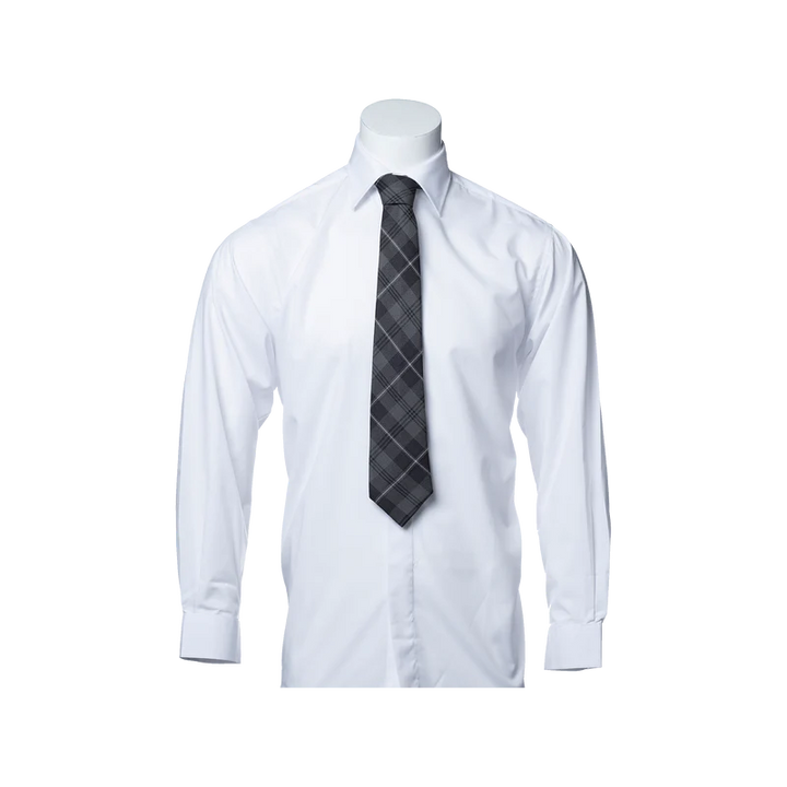 Mens Grey Granite Tartan Tie