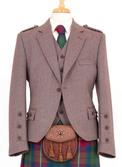 Russet red Crail Jacket & waistcoat - Clunie range