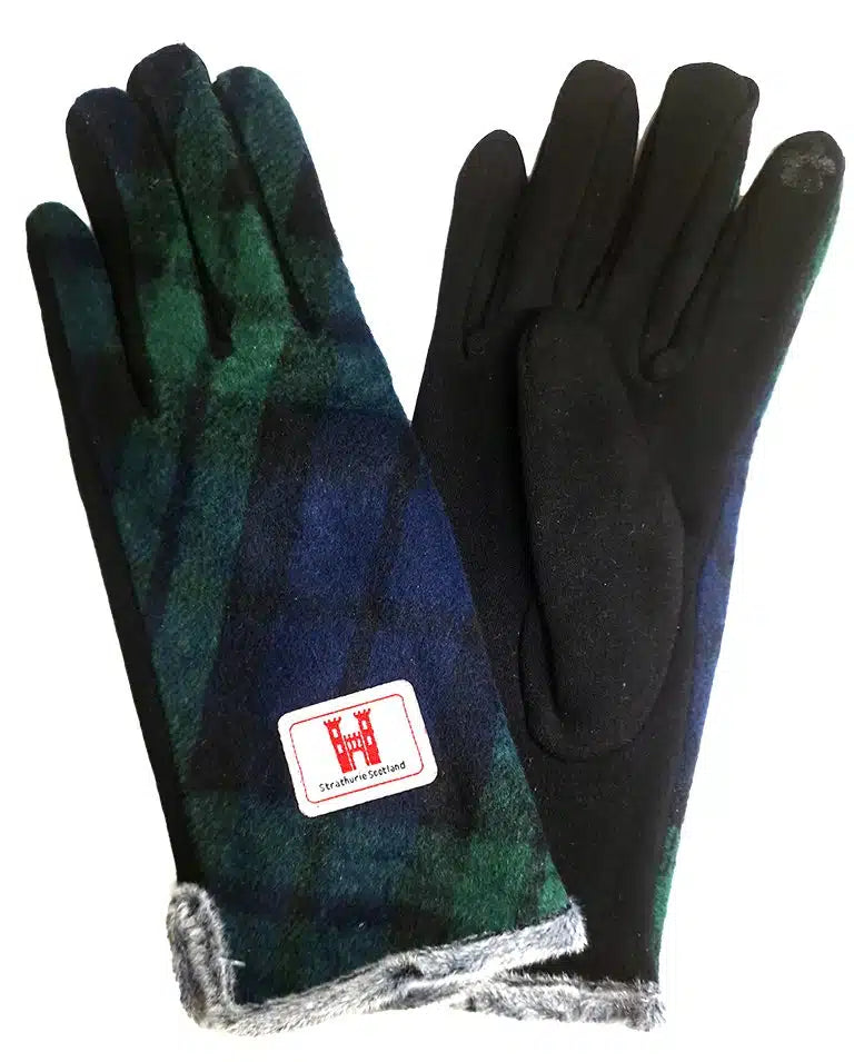 Ladies Blackwatch Tartan Gloves