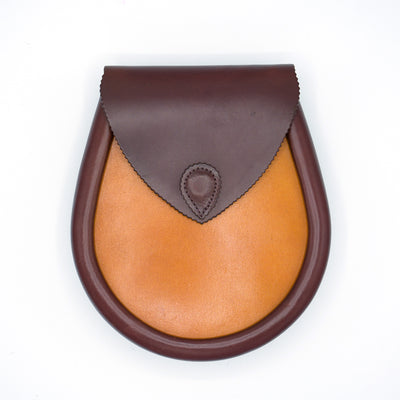 Handcrafted Tan & Chestnut Brown Leather Lomond Sporran