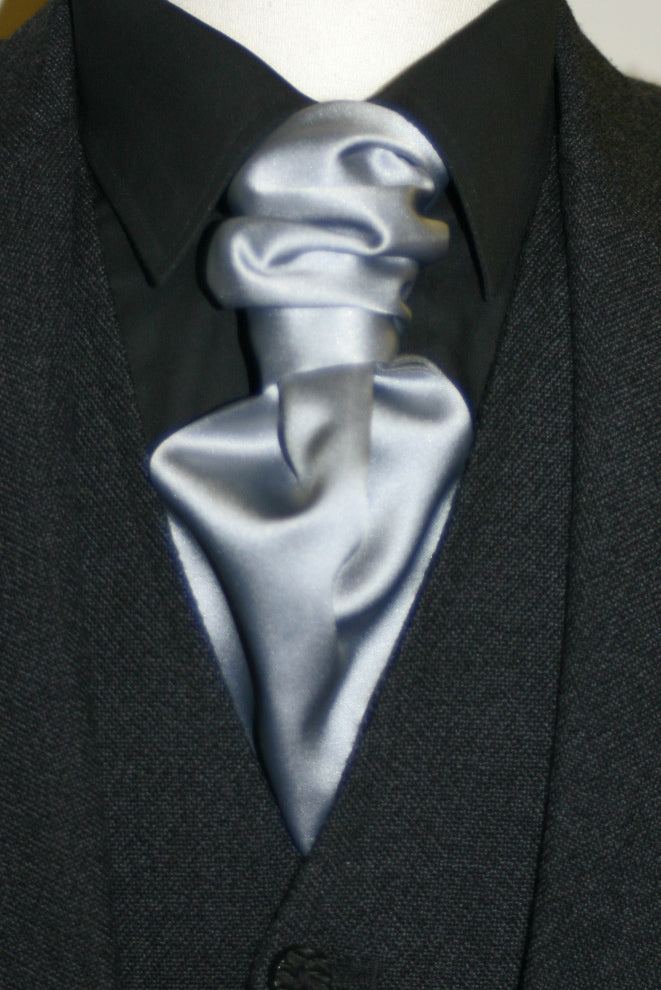Silver grey Ruche Cravat - Anderson Kilts Dumfries