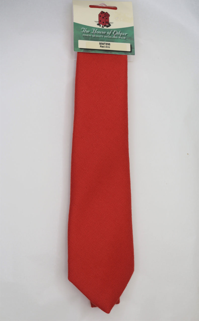 Mens House of Edgar Woollen Tie - Ancient Red - Anderson Kilts