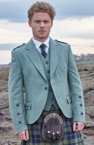 Moss green Crail Jacket & waistcoat - Clunie range
