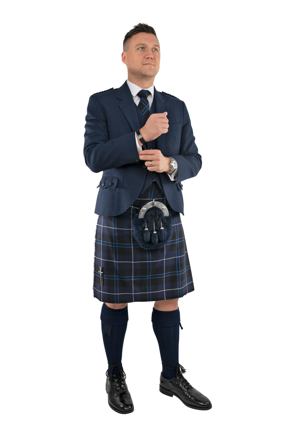 Navy Arrochar tweed Outfit