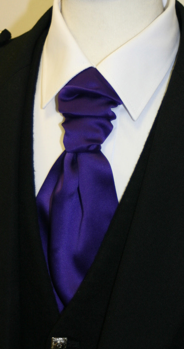 Purple Ruche Cravat - Anderson Kilts Dumfries