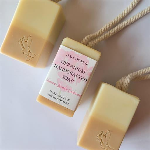 Geranium Soap on a rope