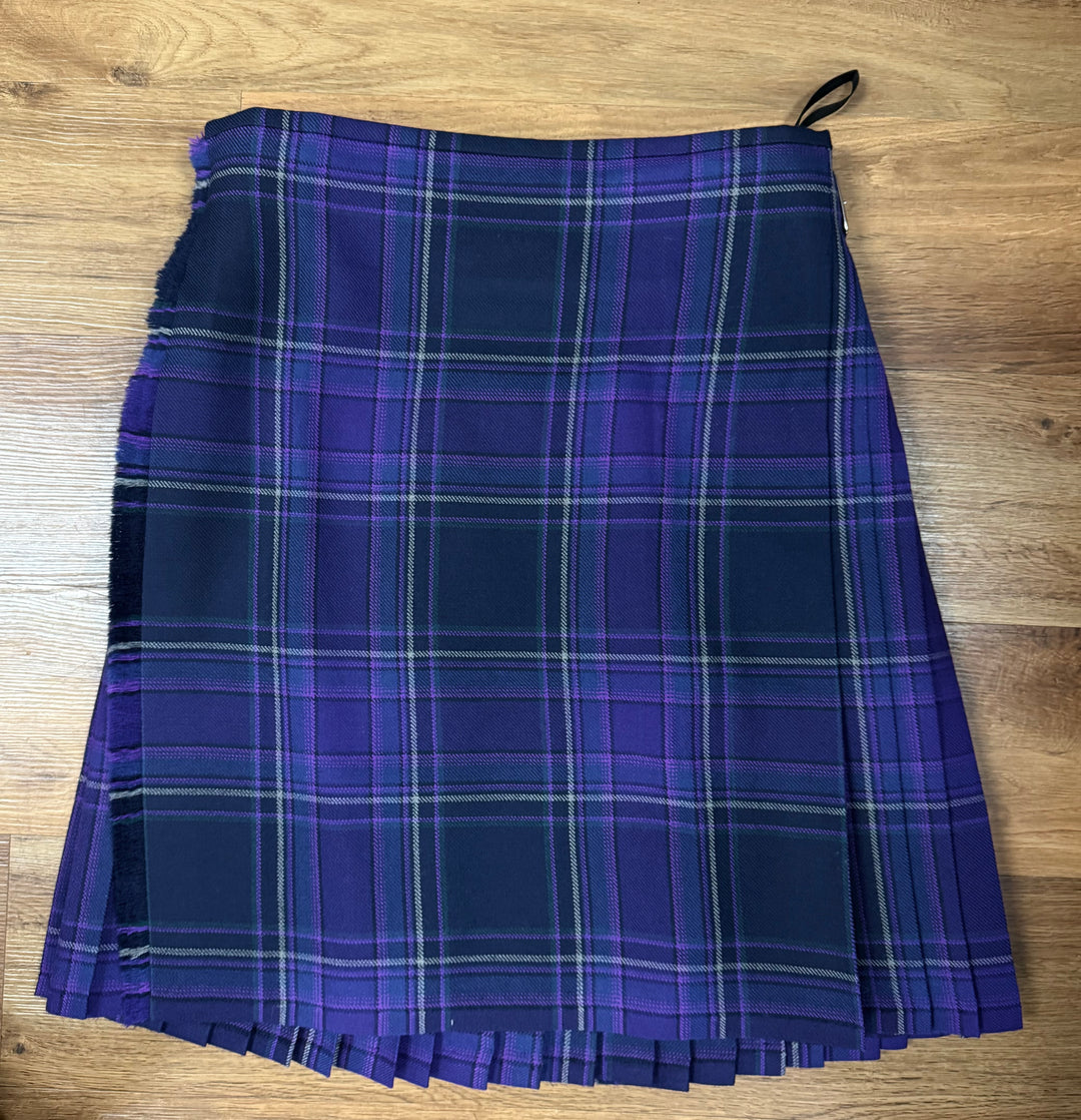 NEW Galloway Heather Tartan Kilt - 35W x 24.5L