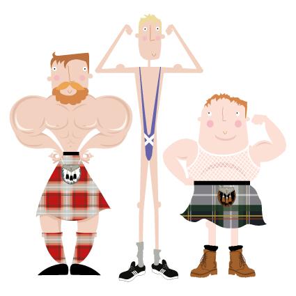 Three Strongmen Card