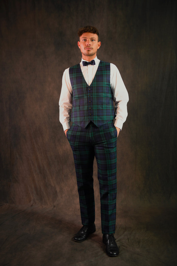 Black Watch tartan waistcoat