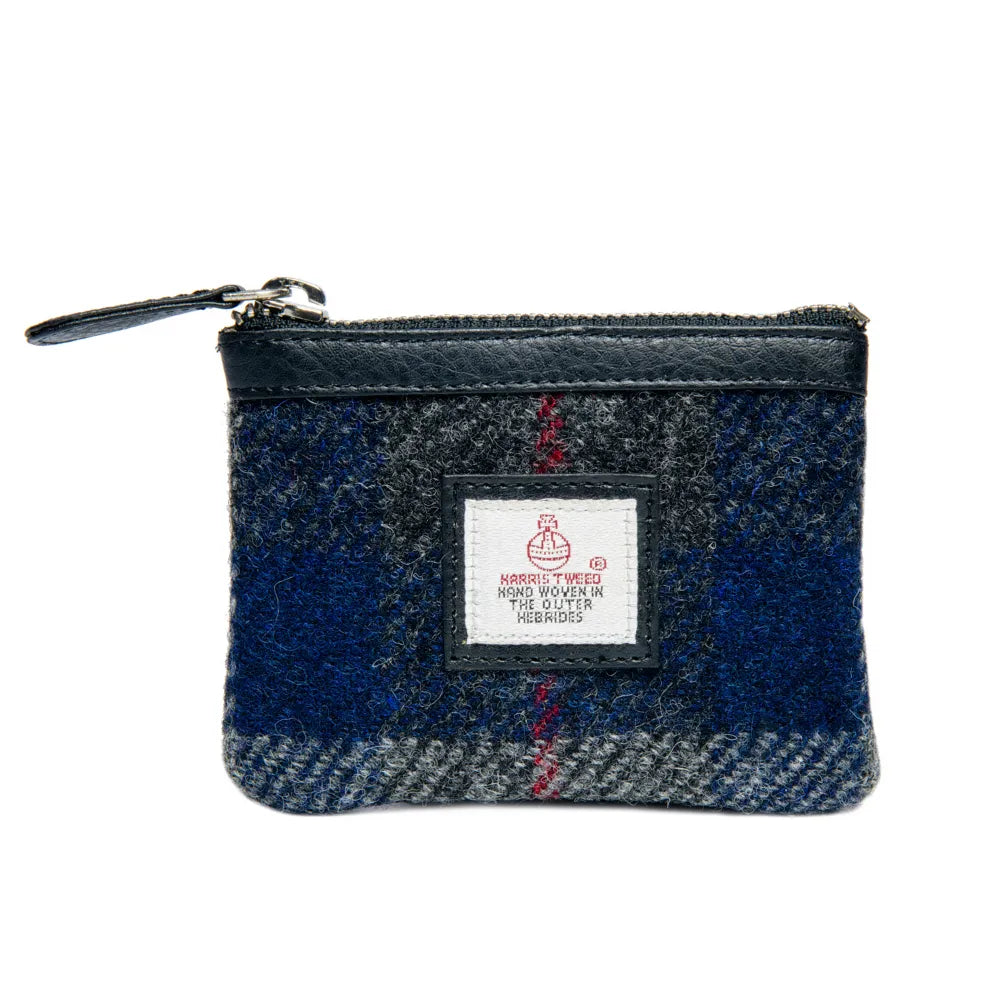 Harris Tweed Coin Purse - Blue Check