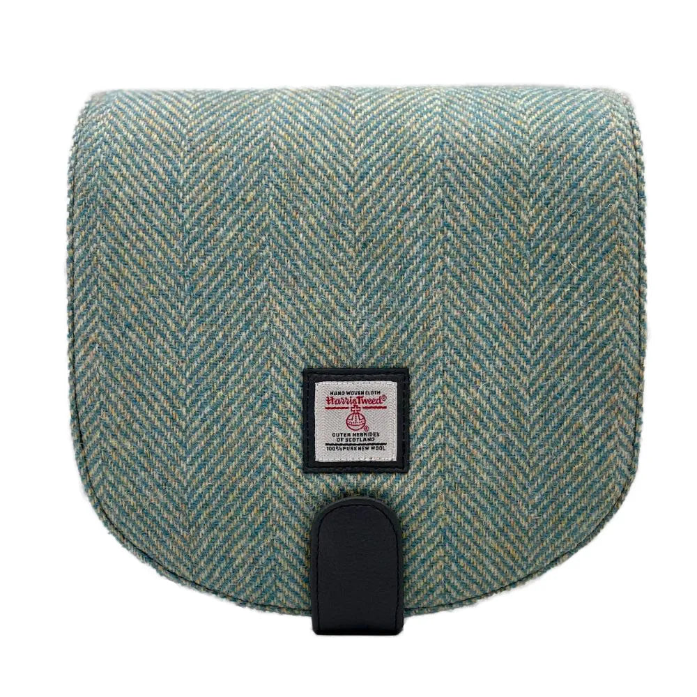 Cross Body Bag - Turquoise Harris Tweed