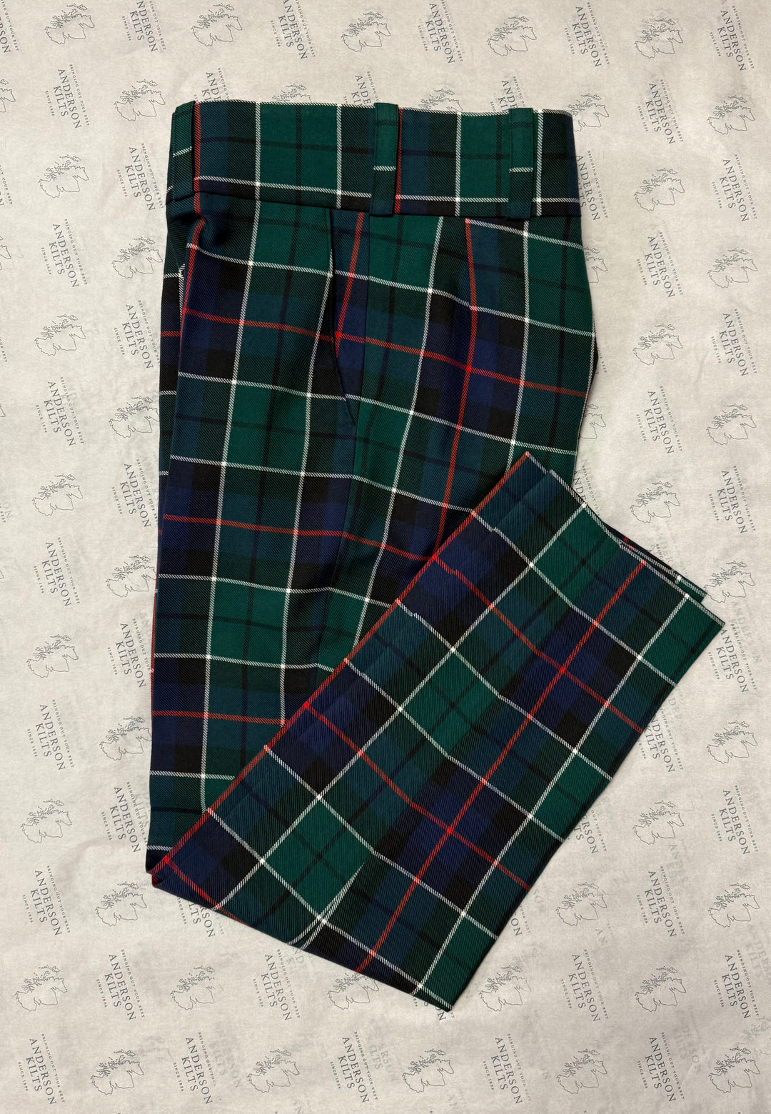 Modern Green Leslie Tartan Trousers 36.5" x 30"