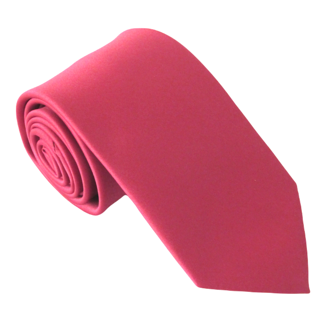 Mens deep cerise pink satin tie