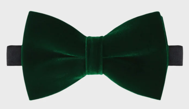 Green Velvet Bow Tie