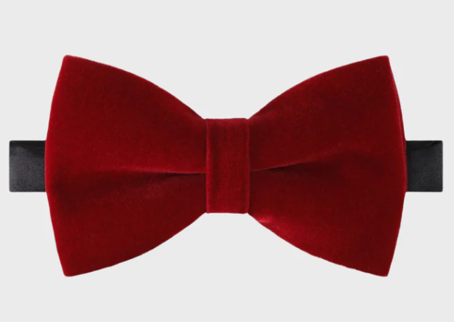 Wine Red Velvet Bow Tie