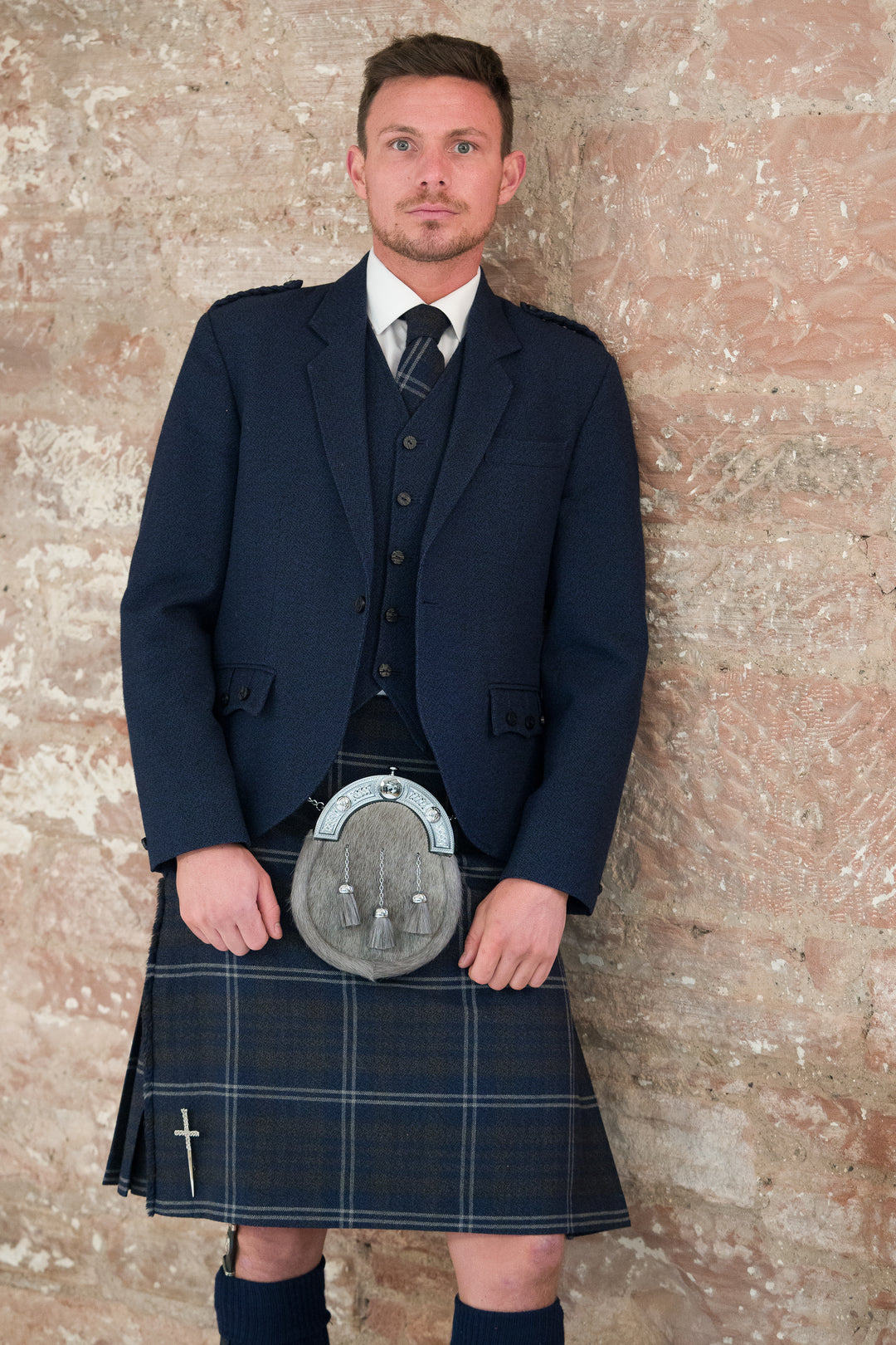 Ex-Hire Grey Galloway Kilt