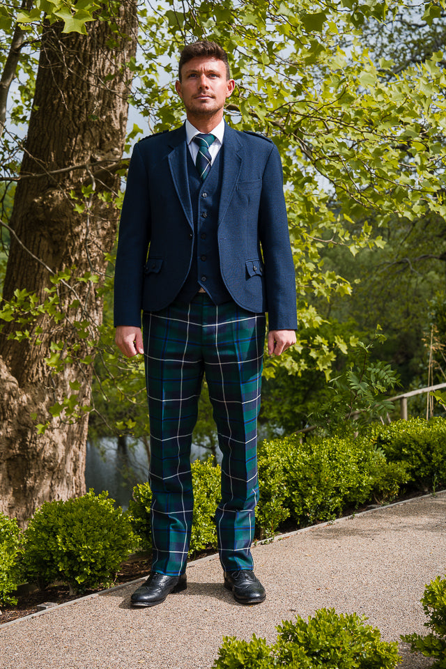 Made to measure tartan trousers