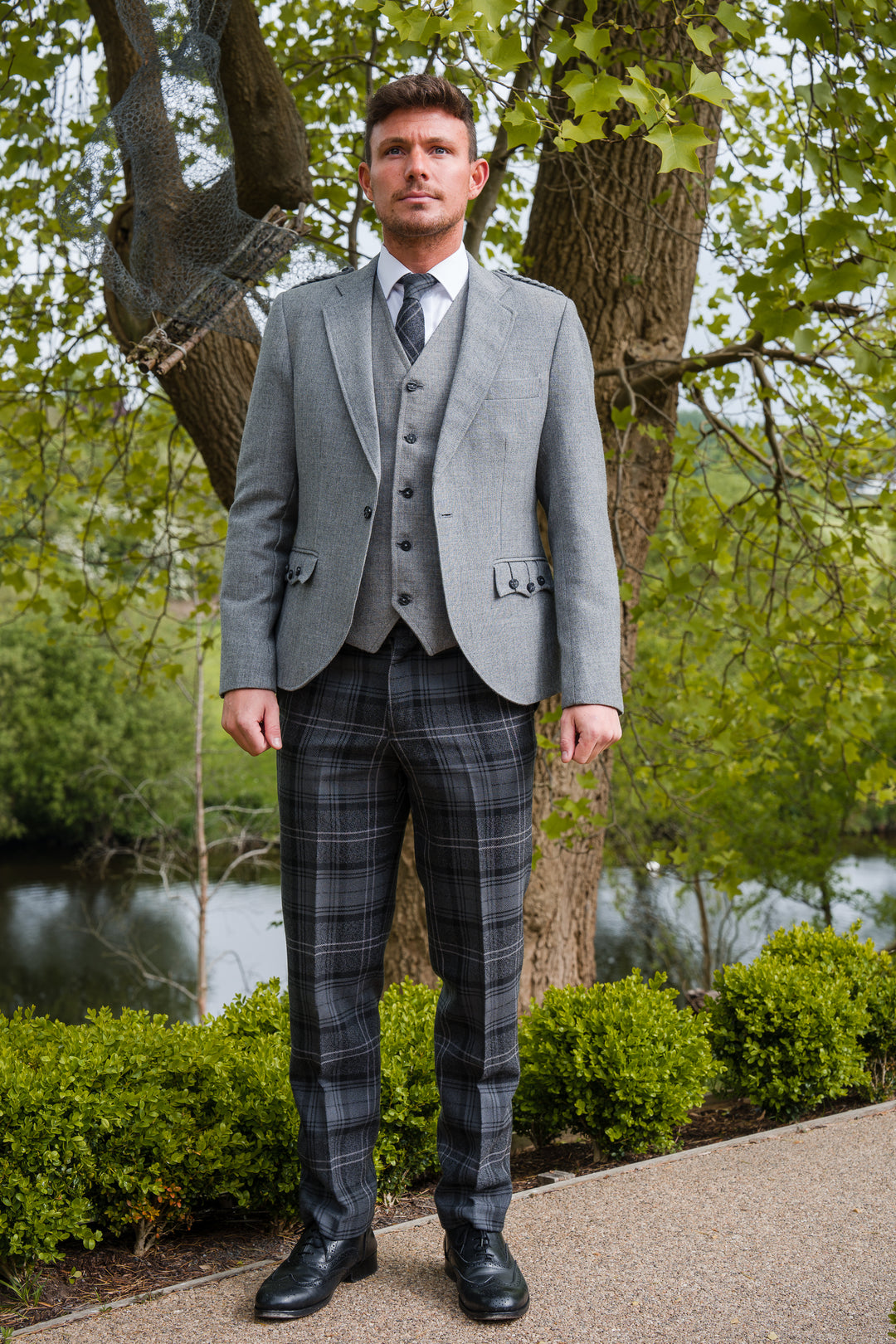 Highland Granite Tartan Trews hire outfit