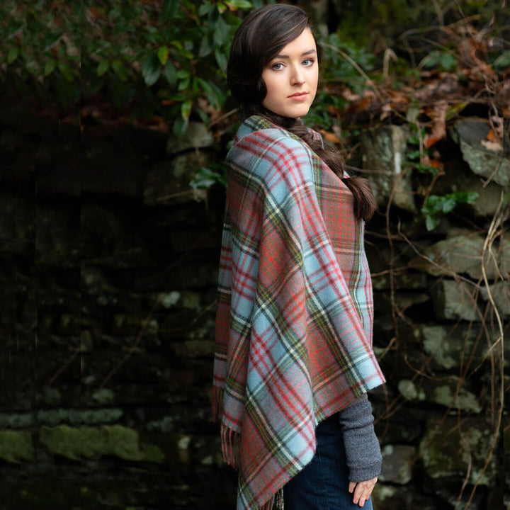 Georgia Anderson Weathered Tartan Lambswool Poncho