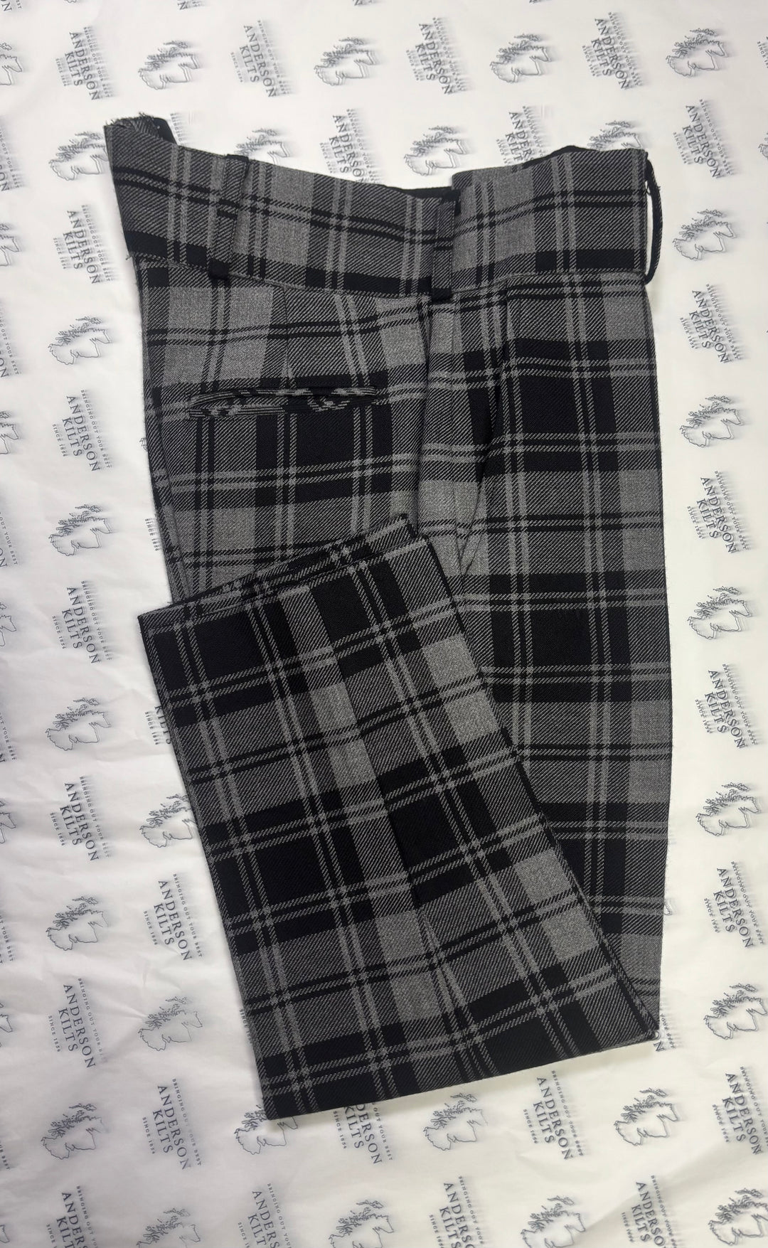 Grey Douglas Tartan Trews - discounted hire stock