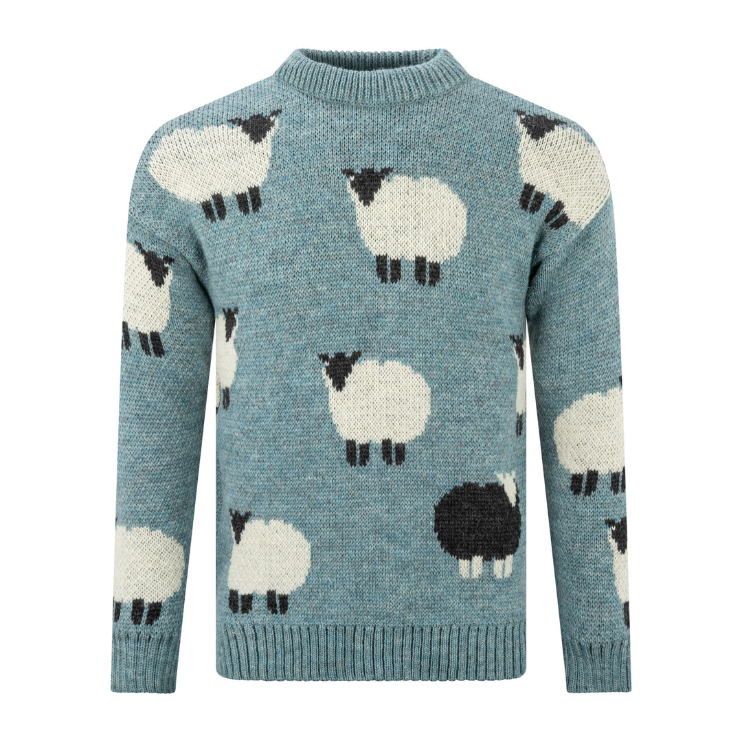 Unisex knit jumper - The Black Sheep 100% British wool. Crew neck