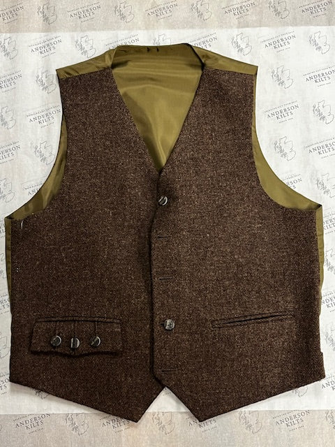 NEW Brown tweed waistcoat - 42 Long