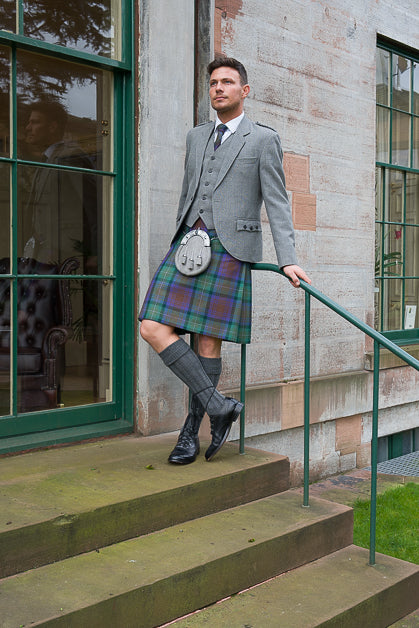 Light grey crail kilt hire outfit - MODERN CRAIL COLLECTION