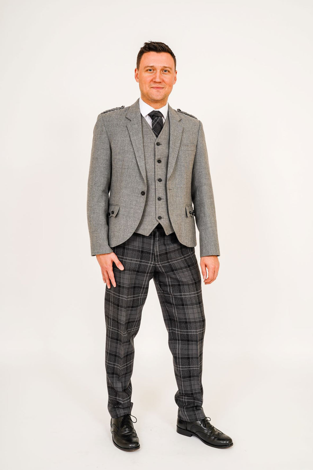 Highland Granite tartan trousers (ex-hire)