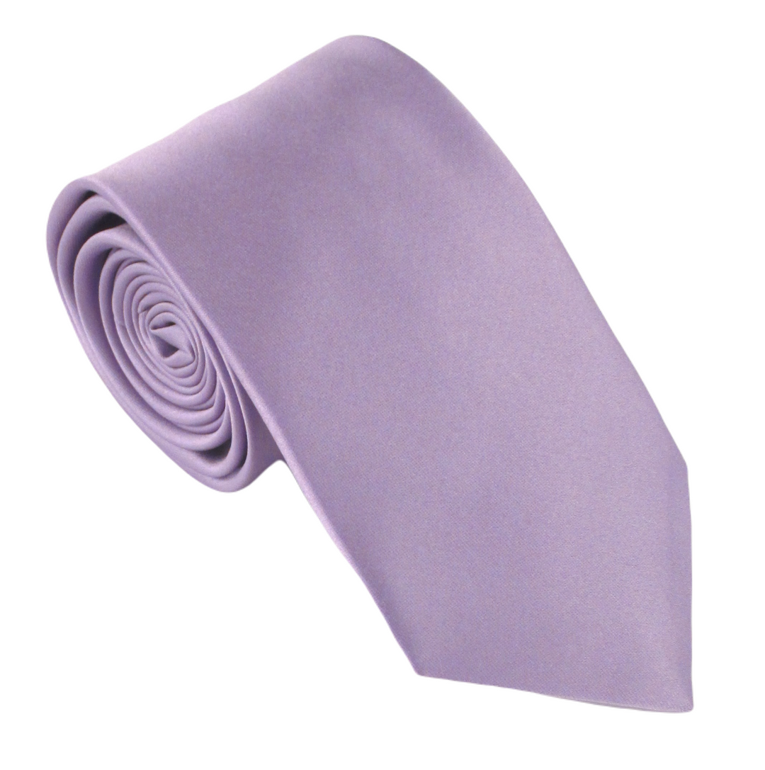 Mens lilac satin tie