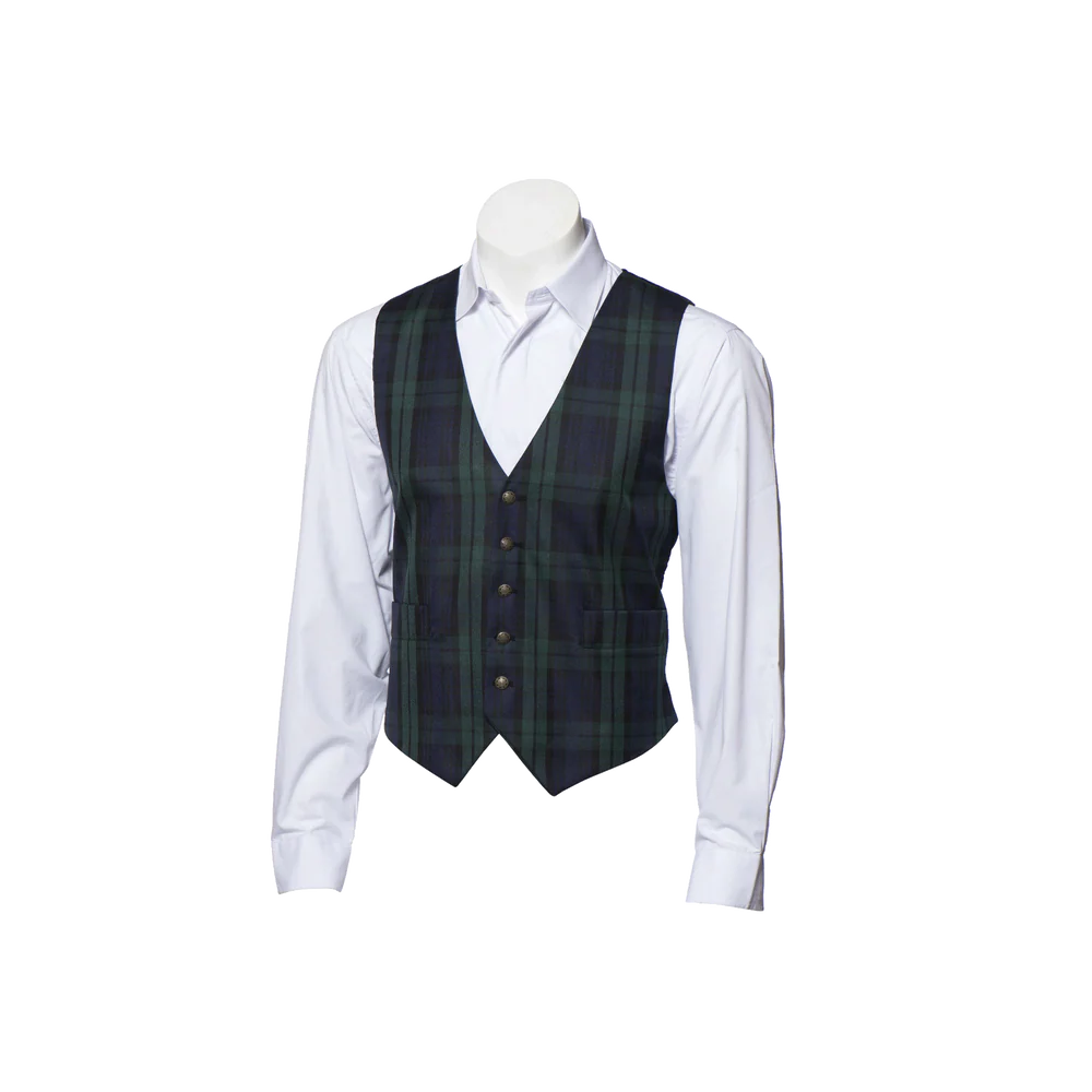 Black Watch tartan waistcoat