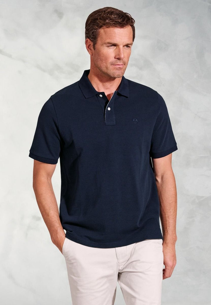 Navy Polo Shirt - Pure Cotton