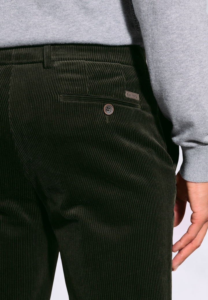 Regular Fit Olive Corduroy Trouser