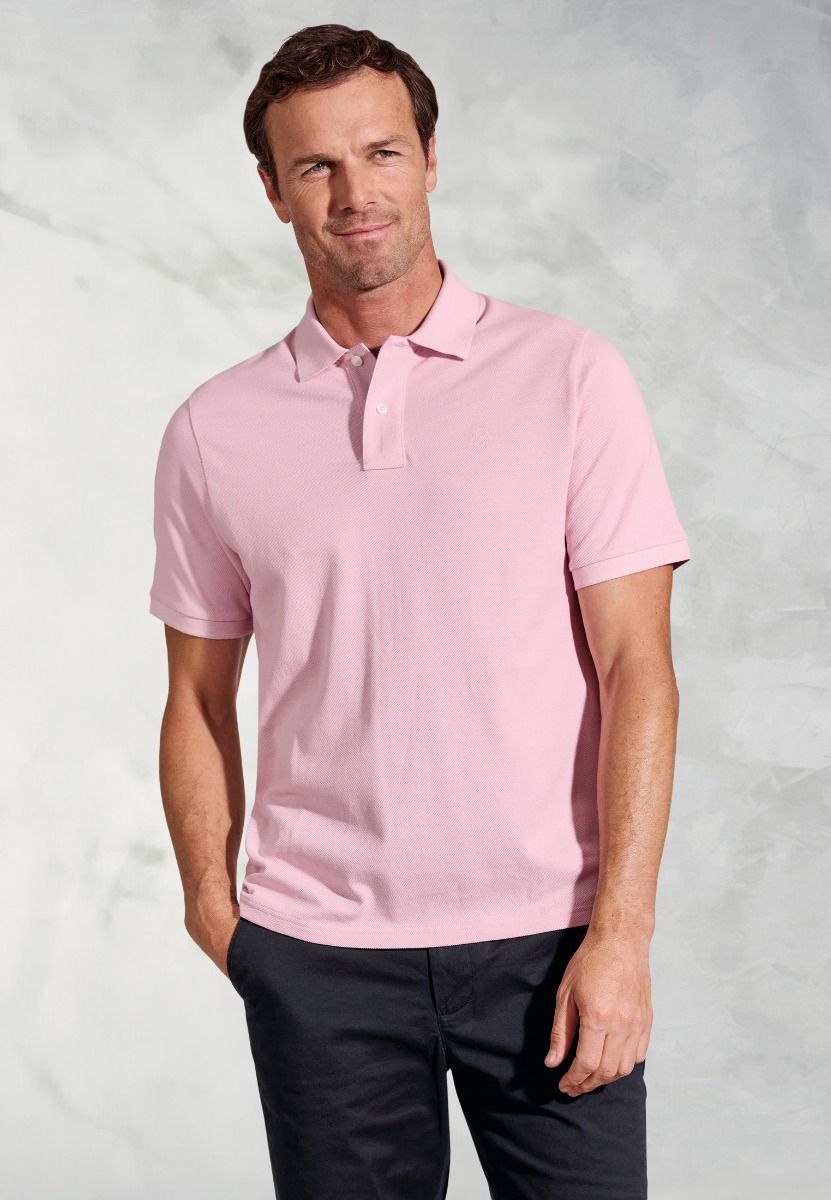 Pink Polo Shirt - Pure Cotton