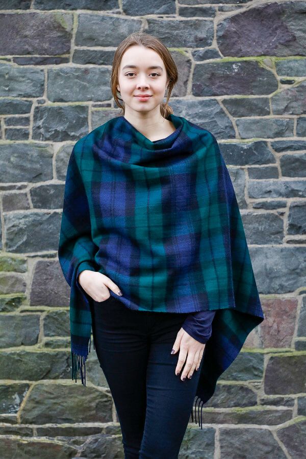 Georgia Black Watch Modern Lambswool Poncho