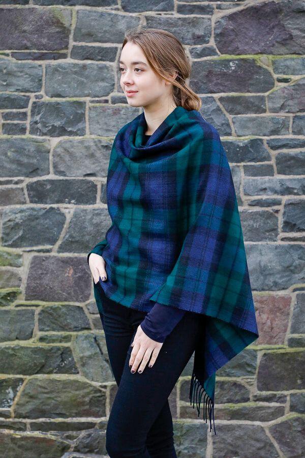 Georgia Black Watch Modern Lambswool Poncho