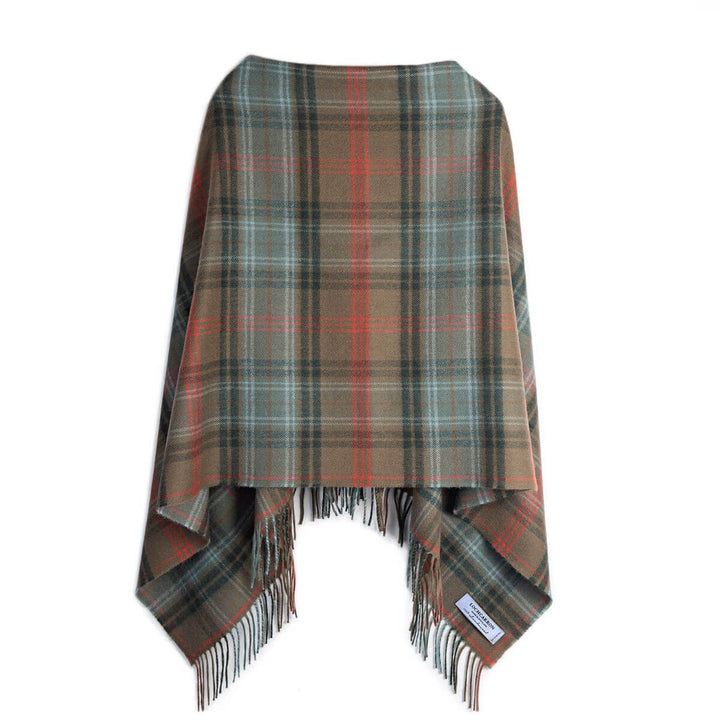 Lochcarron Hunting Weathered Tartan Lambswool Poncho