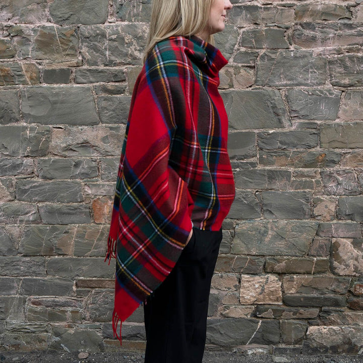 Georgia Royal Stewart Modern Lambswool Poncho