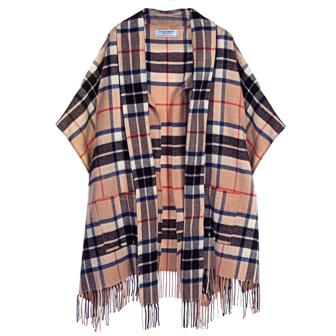 Robyn Thomson Camel Modern Tartan Lambswool Jacket