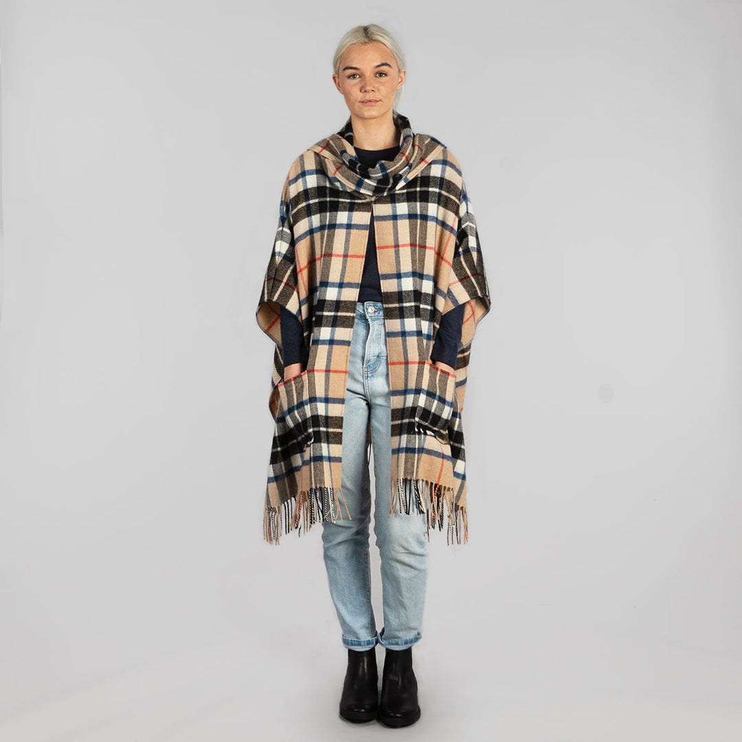 Robyn Thomson Camel Modern Tartan Lambswool Jacket