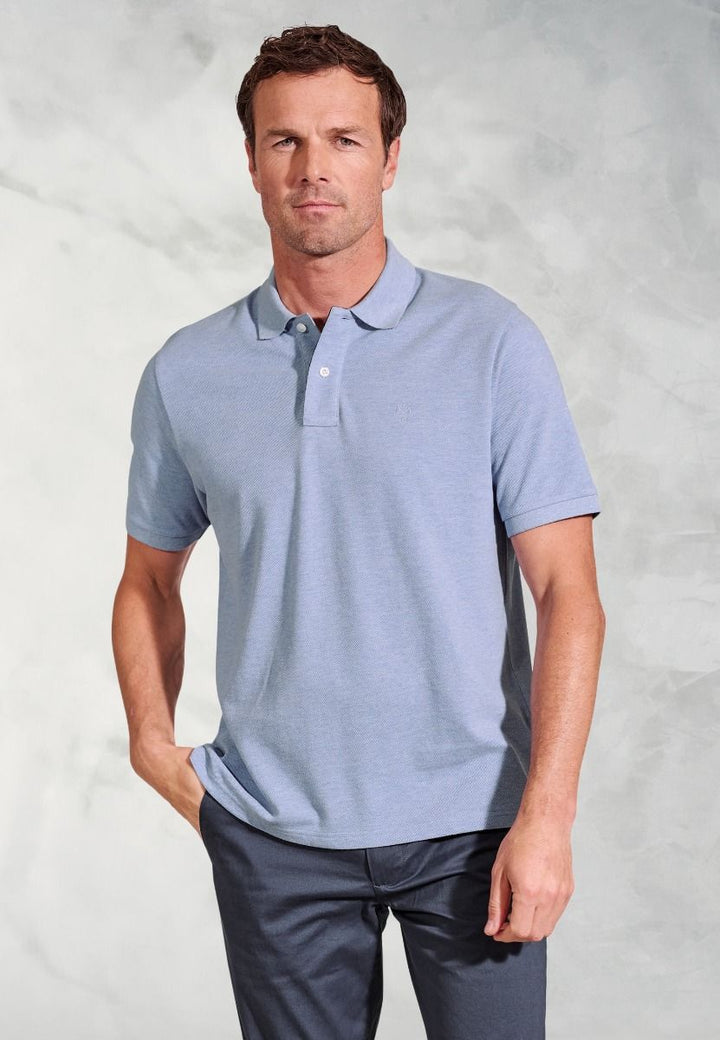 Sky Blue Polo Shirt - Pure Cotton