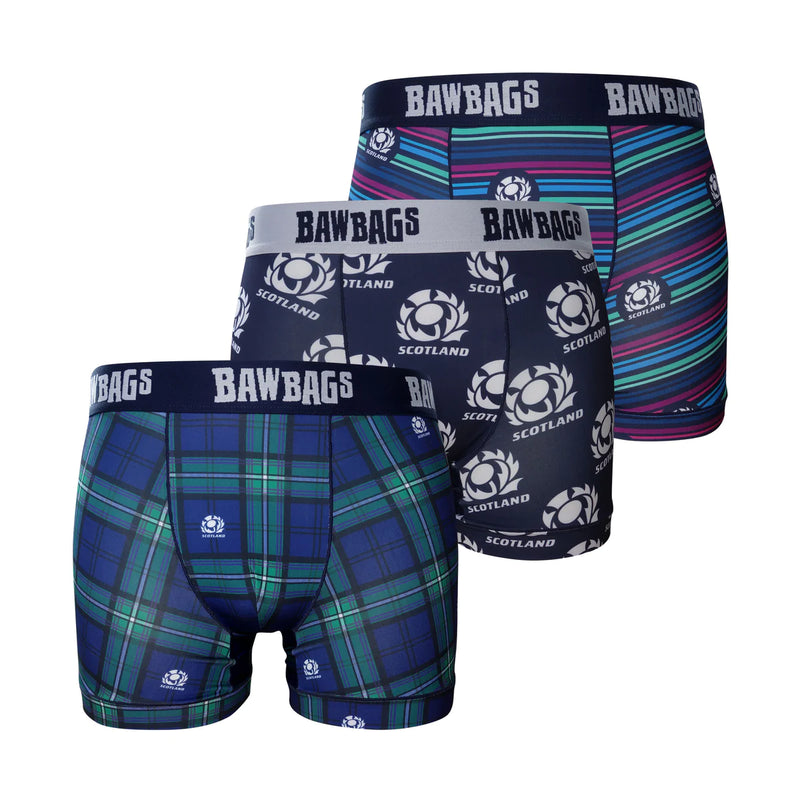 Men’s Scotland Rugby 3-Pack Technical Boxer Shorts