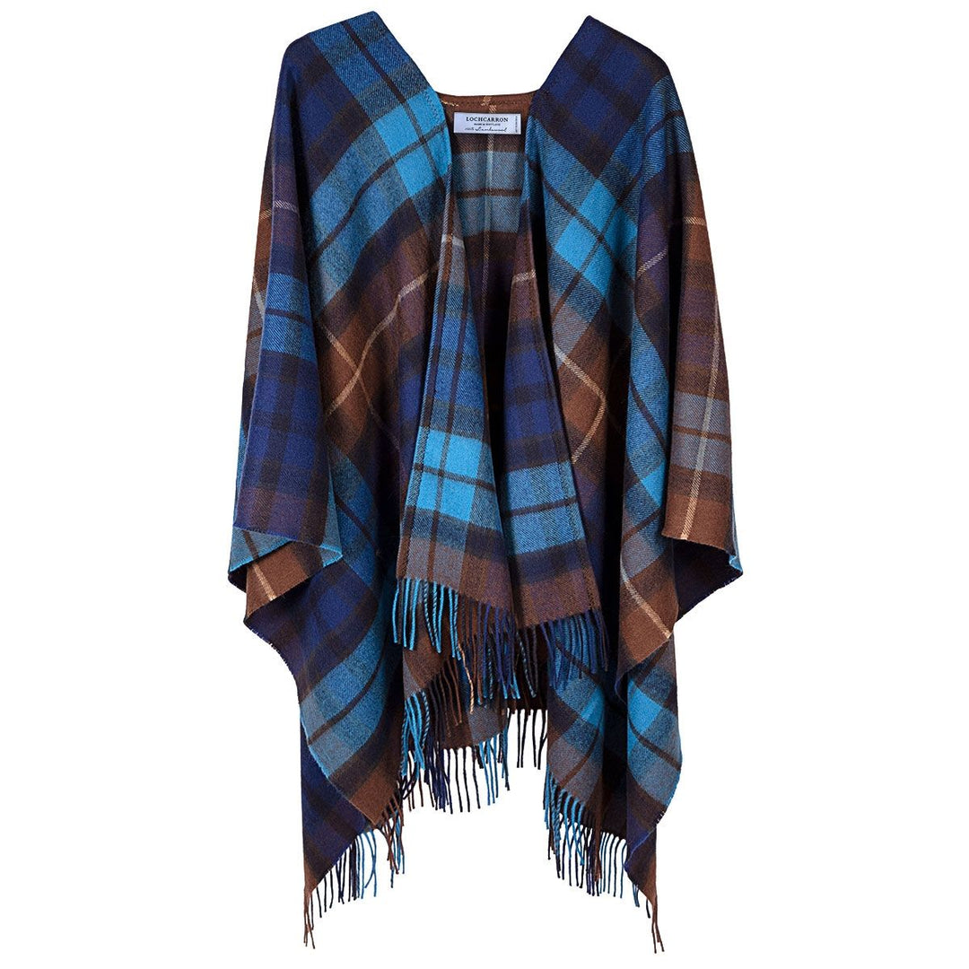 Alice Buchanan Blue Tartan Lambswool Serape