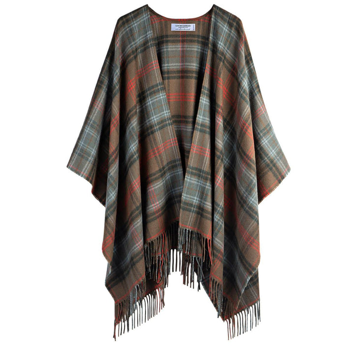 Alice Lochcarron Hunting Weathered Tartan Lambswool Serape