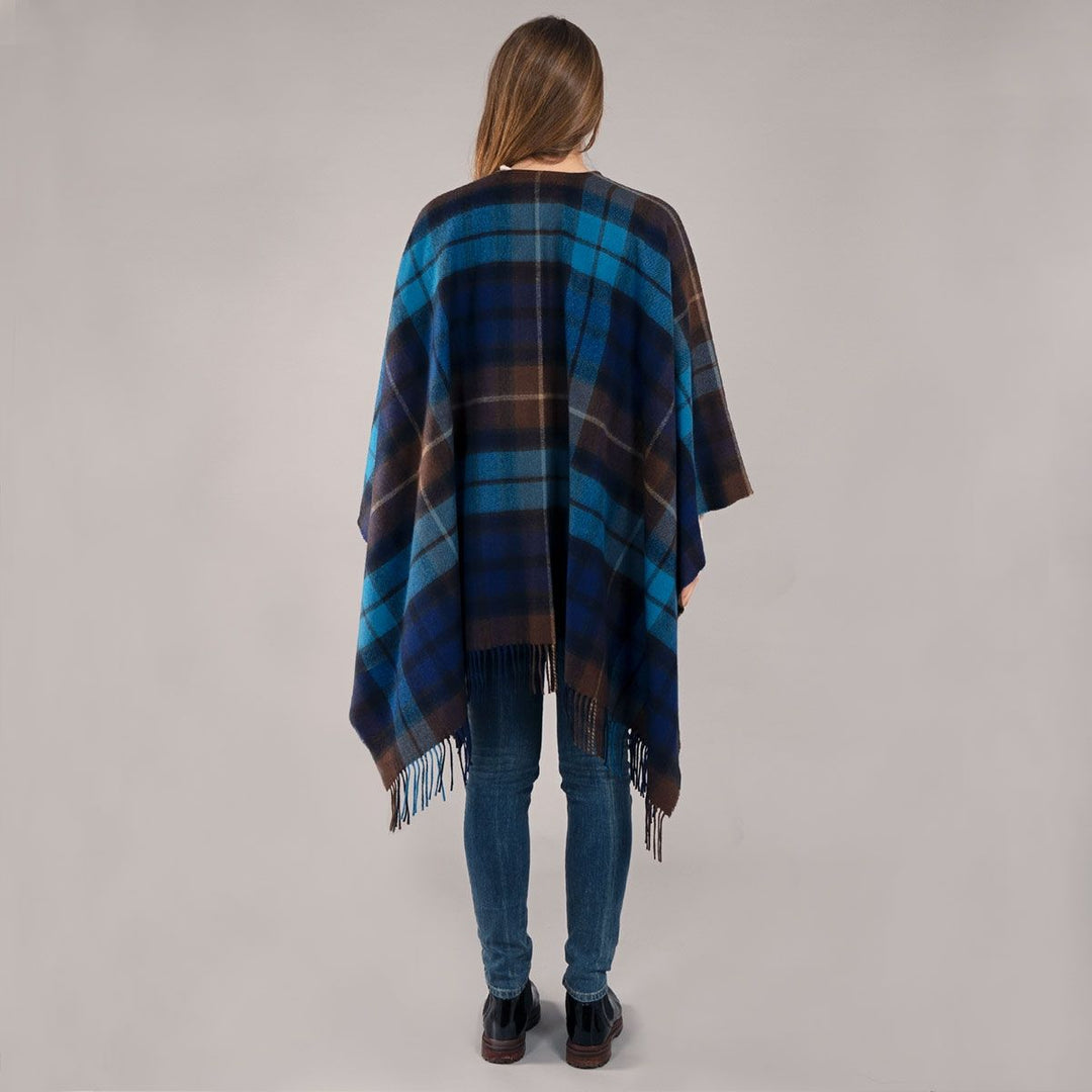 Alice Buchanan Blue Tartan Lambswool Serape